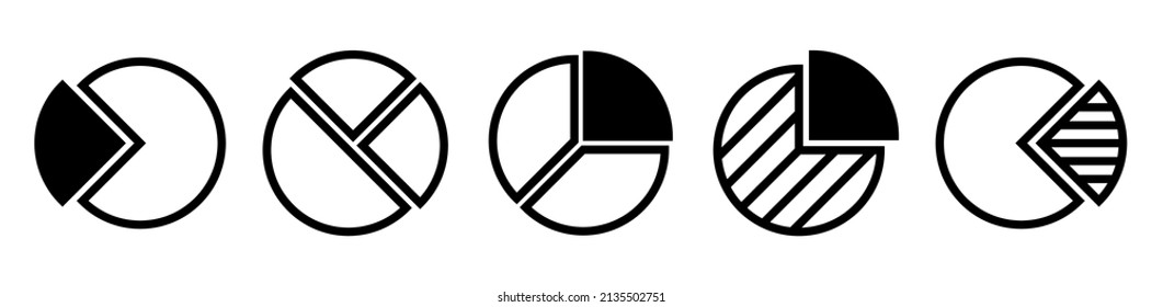 Set Of Growing bar graph icon.Vector Illustration