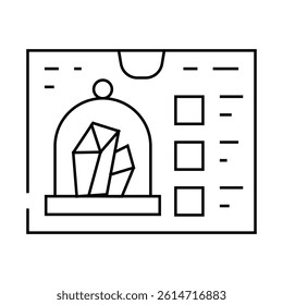 set for growing crystal line icon vector. set for growing crystal sign. isolated contour symbol black illustration