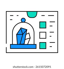 set for growing crystal line icon vector. set for growing crystal sign. isolated symbol illustration