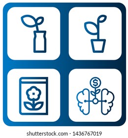 Set of growing icons such as Plant, Gardening, Growth , growing