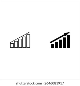 Set of growth graph vector icons. Business chart. Financial rise up. Increase profit.