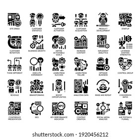 Set of Growth Hacking thin line and pixel perfect icons for any web and app project. 