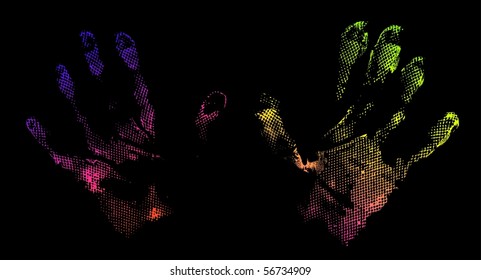 Set of grunge abstract blots