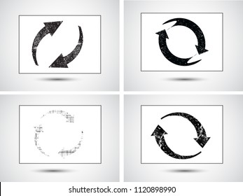 Set of grunge arrows