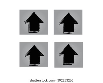 Set of grunge arrows