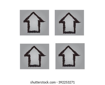 Set of grunge arrows