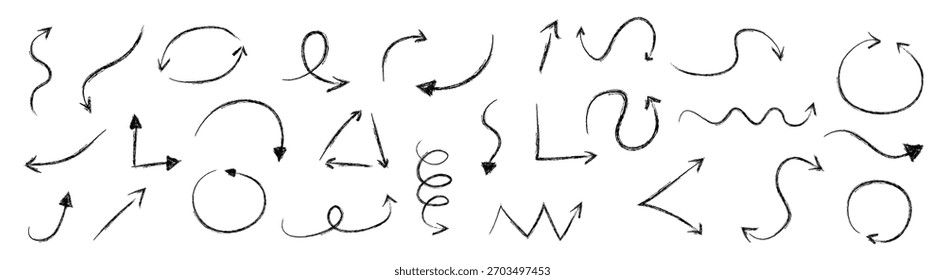 Set of grunge arrows vector illustration