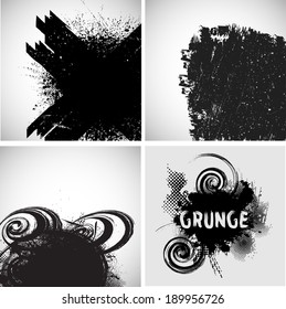 Set of grunge background 