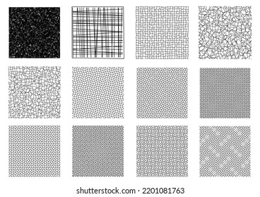 Set of grunge background in black and white vector