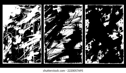 Conjunto de plantillas de vector blanco y negro de fondo de fondo de grifo