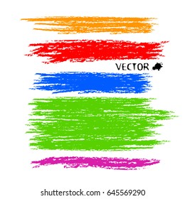 Set of grunge background brushes. Vector
