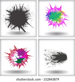 Set of grunge backgrounds 