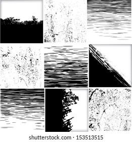 Set of grunge backgrounds 