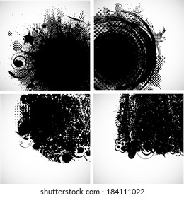 Set of grunge backgrounds