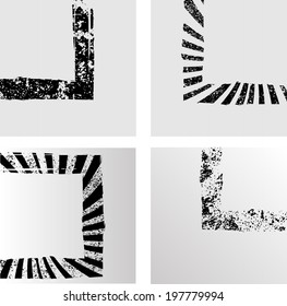 Set of grunge backgrounds