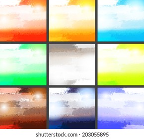 Set of grunge backgrounds