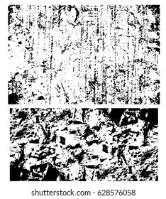 Set of grunge backgrounds with scuffs and scratches. Vector element for your design