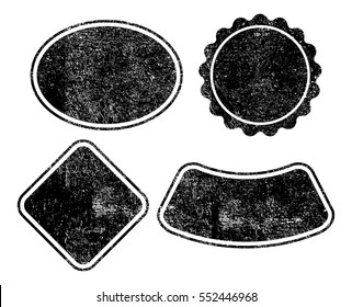 Set of grunge badge and labels. grunge texture can be separated 
