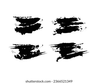 Set of grunge banner element art