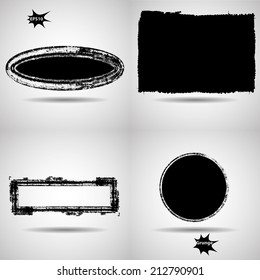 Set of grunge banner. Vector illustration. 