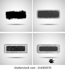 Set of grunge banner. Vector illustration. 