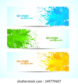 Set of grunge banners