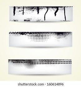 Set of grunge banners