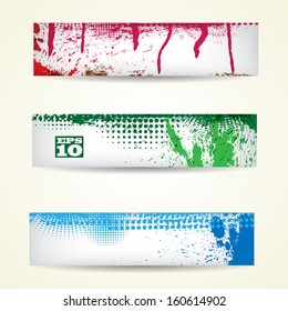 Set of grunge banners