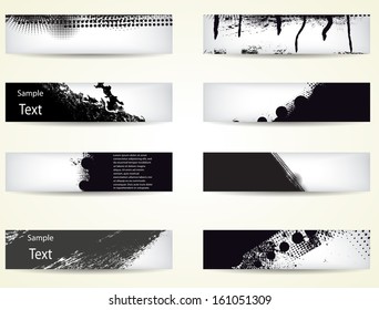Set of grunge banners 