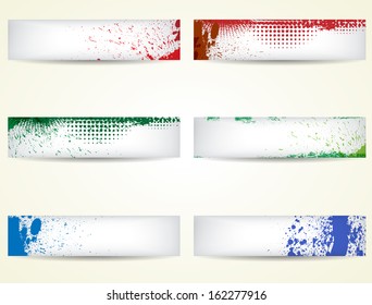 Set of grunge banners 