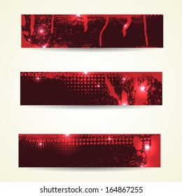Set of grunge banners 