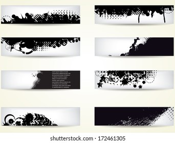 Set of grunge banners 