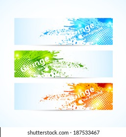 Set of grunge banners