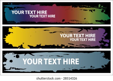 Set of grunge banners