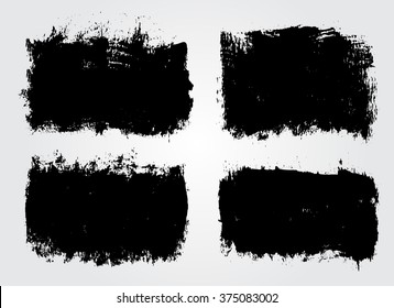 Ensemble de bannières grunge. Arrière-plans grunge.Modèle vectoriel abstrait.