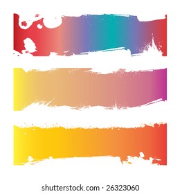 Set of grunge banners isolated on a white background for design