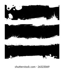 Set of grunge banners isolated on a white background for design