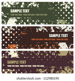 set of grunge banners, vector illustration