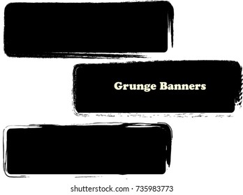 Set of grunge banners .Vector illustration.
