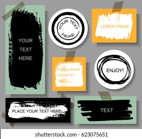 Set of grunge banners.Grunge backgrounds with place for text.
