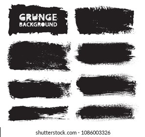 Set of grunge banners.Grunge design elements.Vector illustration.