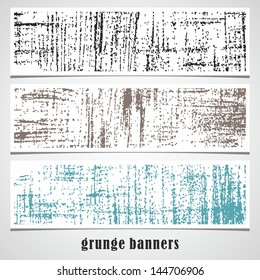 Set of grunge banners.Site header.