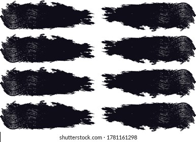 set of grunge black brush strokes vector ESP 10