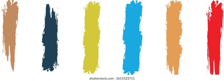 Set of grunge black paint, ink brush strokes. brush collection isolated on white background. Black ink brush stroke