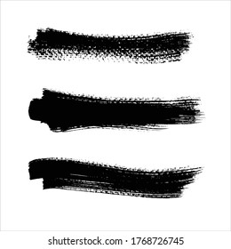set of grunge black stroke on white.Vector Eps10