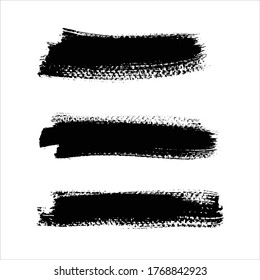 set of grunge black stroke on white.Vector Eps10