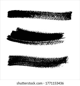 set of grunge black stroke on white.Vector Eps10