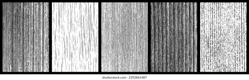 Set of grunge black texture. Dark grainy texture on white background. Dust overlay textured. Grain noise particles. Rusted white effect. Design elements. Vector illustration, EPS 10.