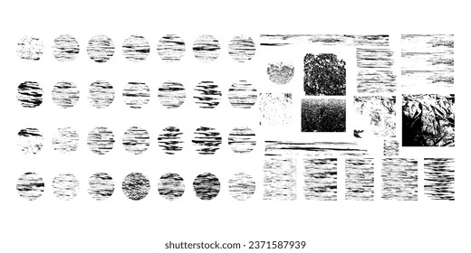 Set of grunge black and white. Abstract pattern monochrome The texture of the spots of print and design Vector