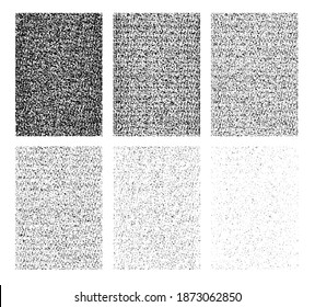 Set of grunge black and white background illustration